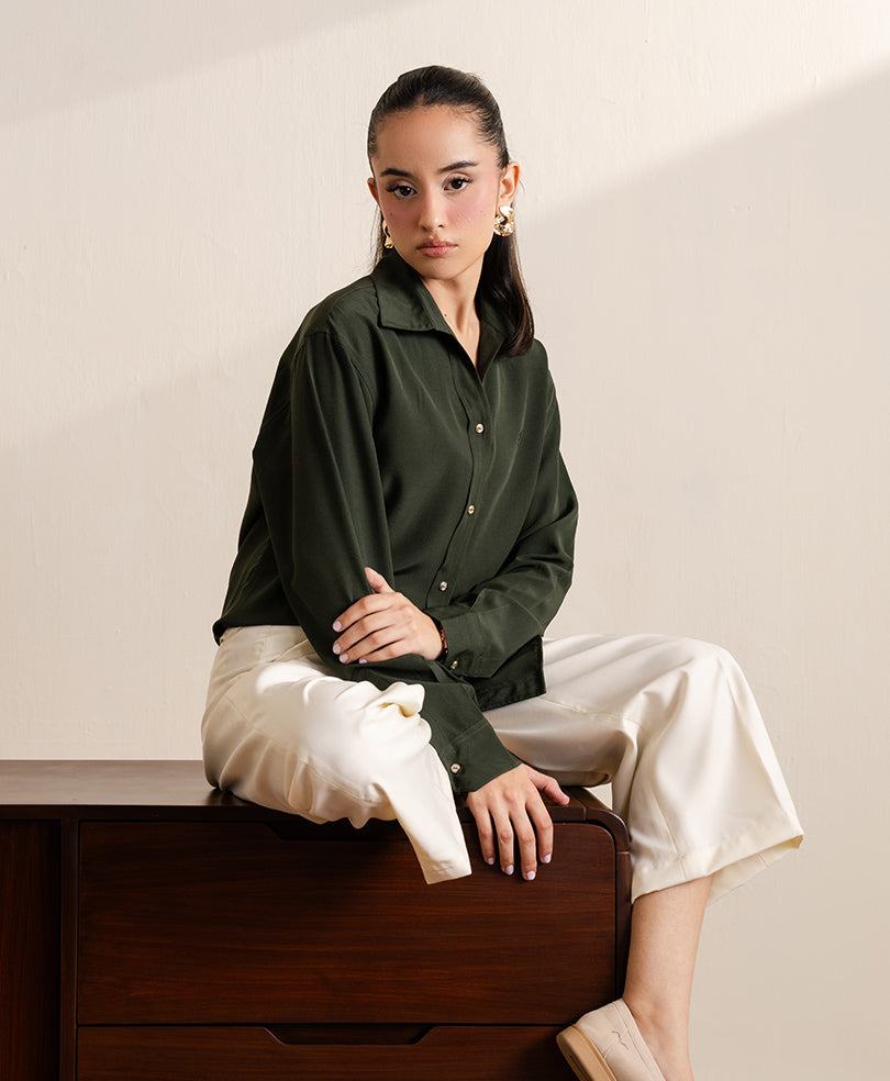 Olive Classic Sleek Shirt (Women)