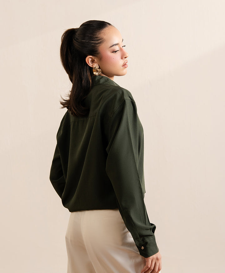 Olive Classic Sleek Shirt (Women)