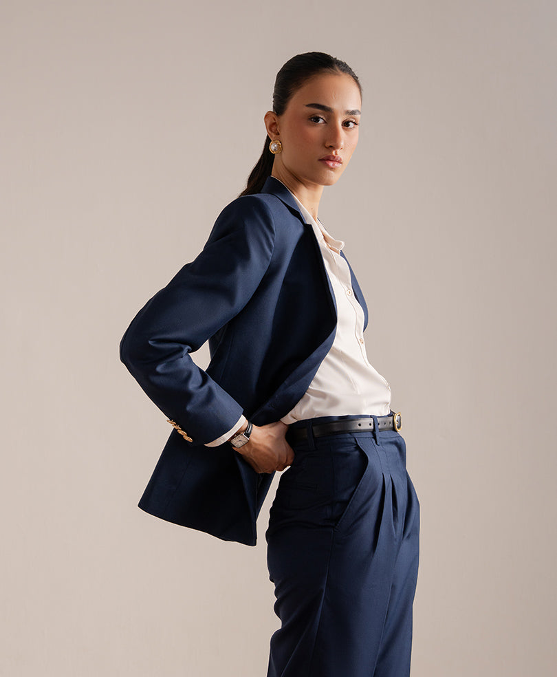 Montclair Navy Tailored Pants (Women)