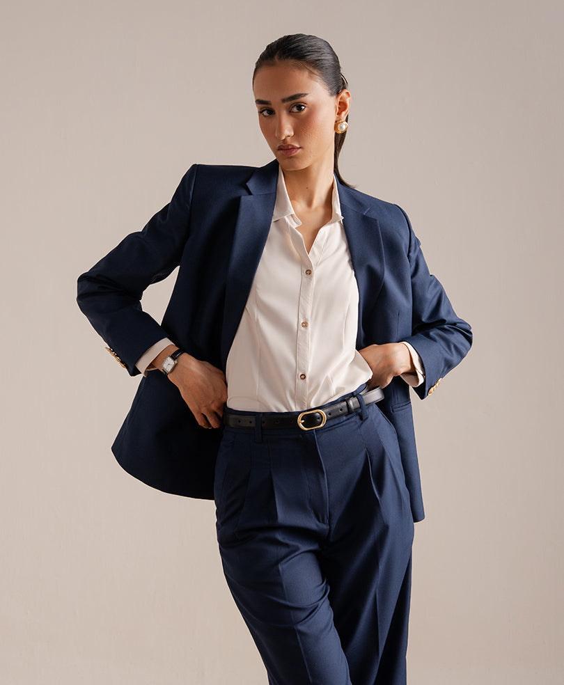 Montclair Navy Tailored Pants (Women)