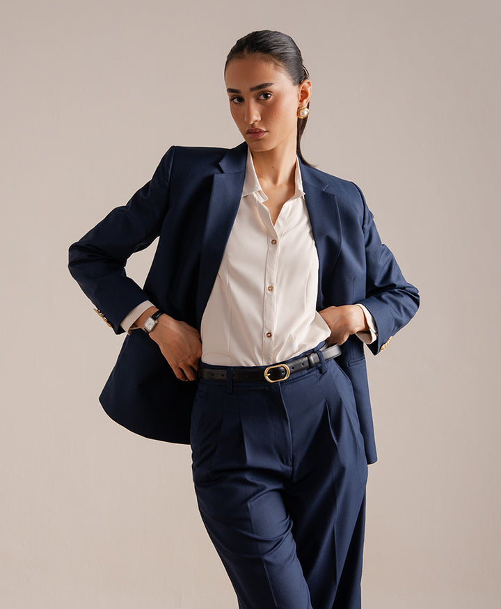 Montclair Navy Tailored Pants (Women)