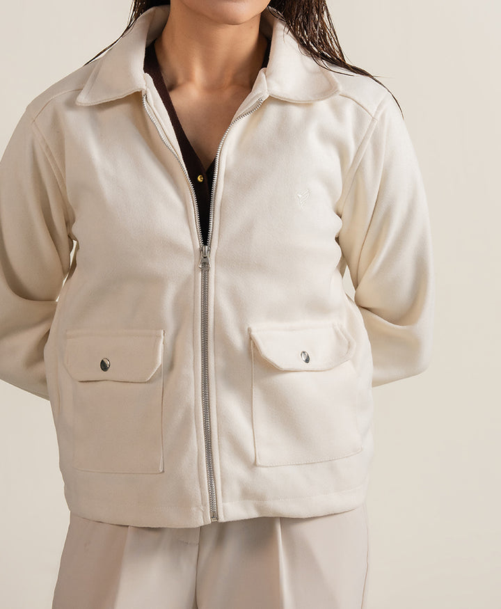 OFF White Soft Zip-Up Jacket (Women)