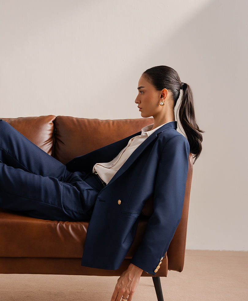 Montclair Navy Tailored Blazer (Women)