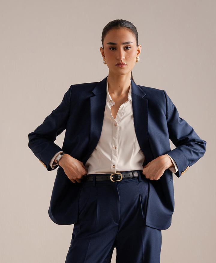 Montclair Navy Tailored Pants (Women)