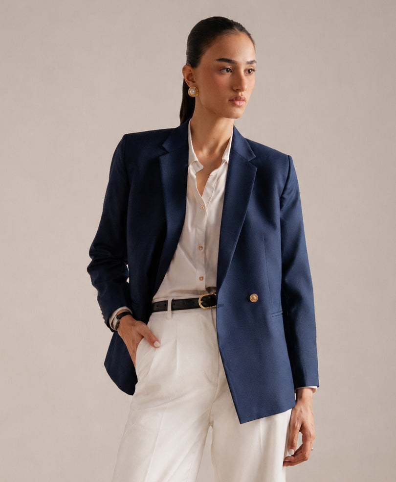 Montclair Navy Tailored Blazer (Women)