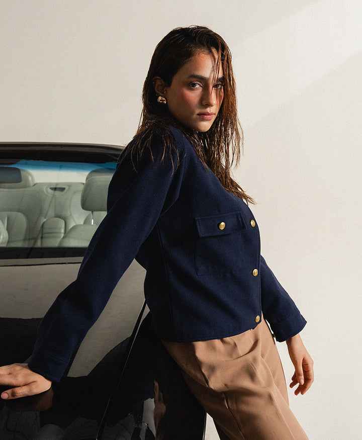 Navy Crest Jacket (Women)