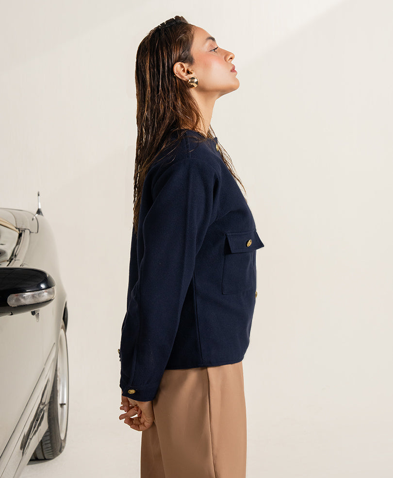 Navy Crest Jacket (Women)