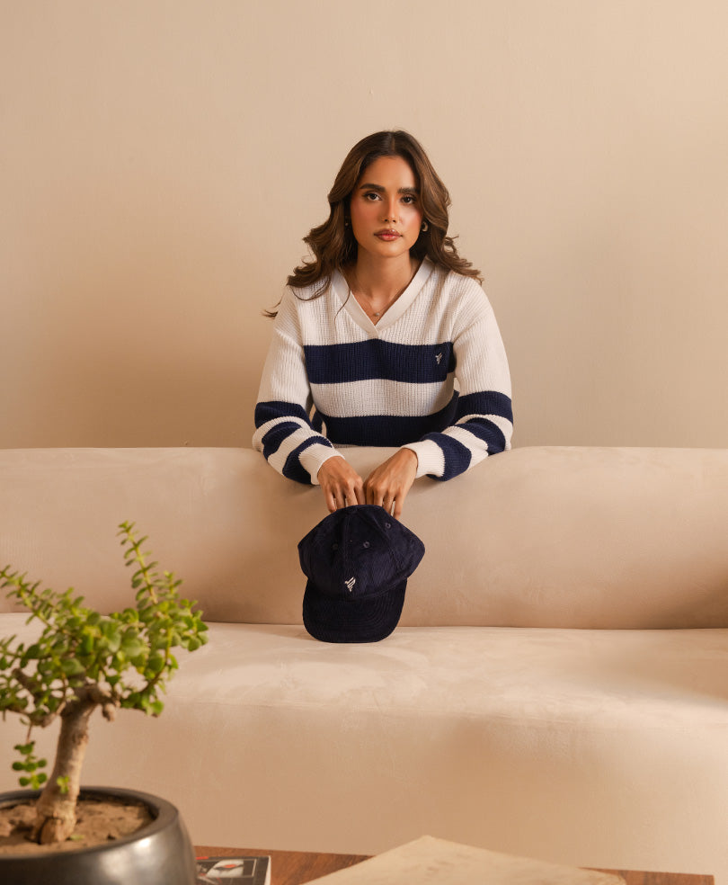 Blue and White POLO Sweater (Women)