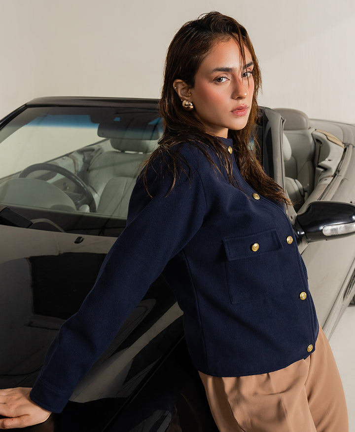 Navy Crest Jacket (Women)