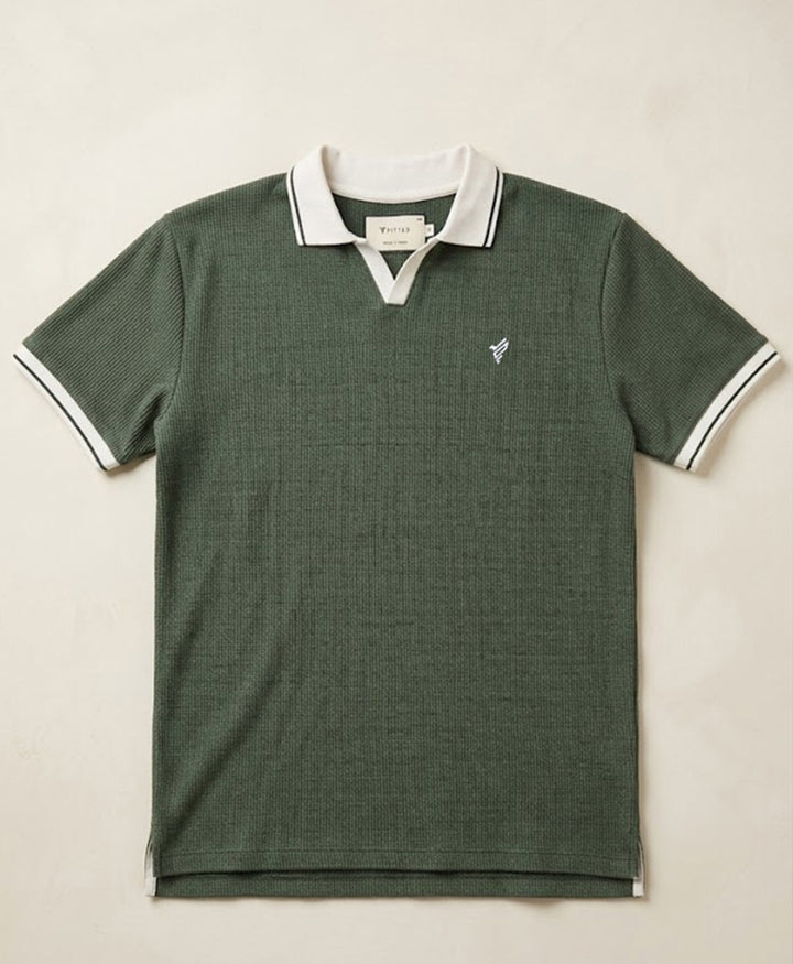 Sailor DK Olive Waffle Knit POLO