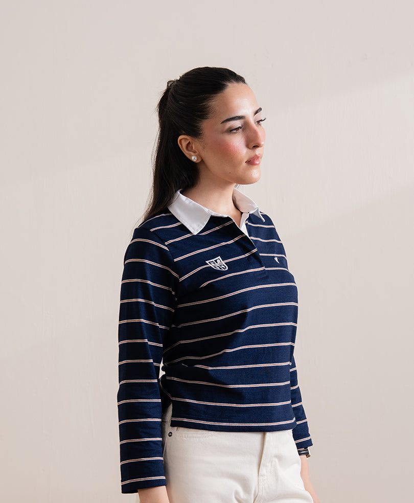 Navy Full Sleeve Rugby Shirt (Women)