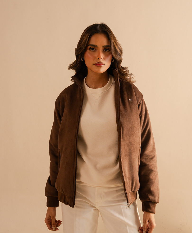 Suede Dk Brown Jacket (Women)