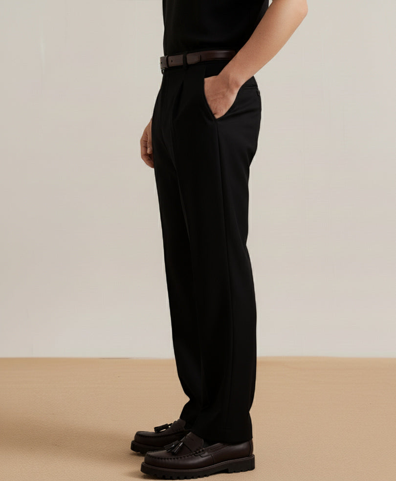 Black Pleated Dress Pant