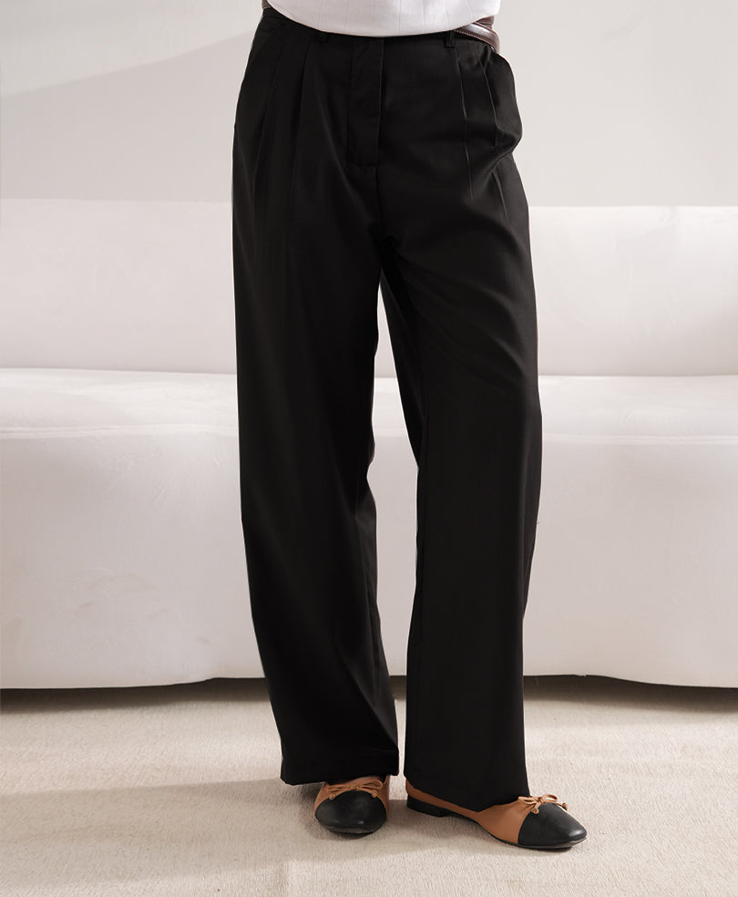 Black Formal Wide Leg Pants (Women)