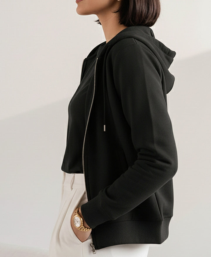 Black Full Zip Hoodie (Women)