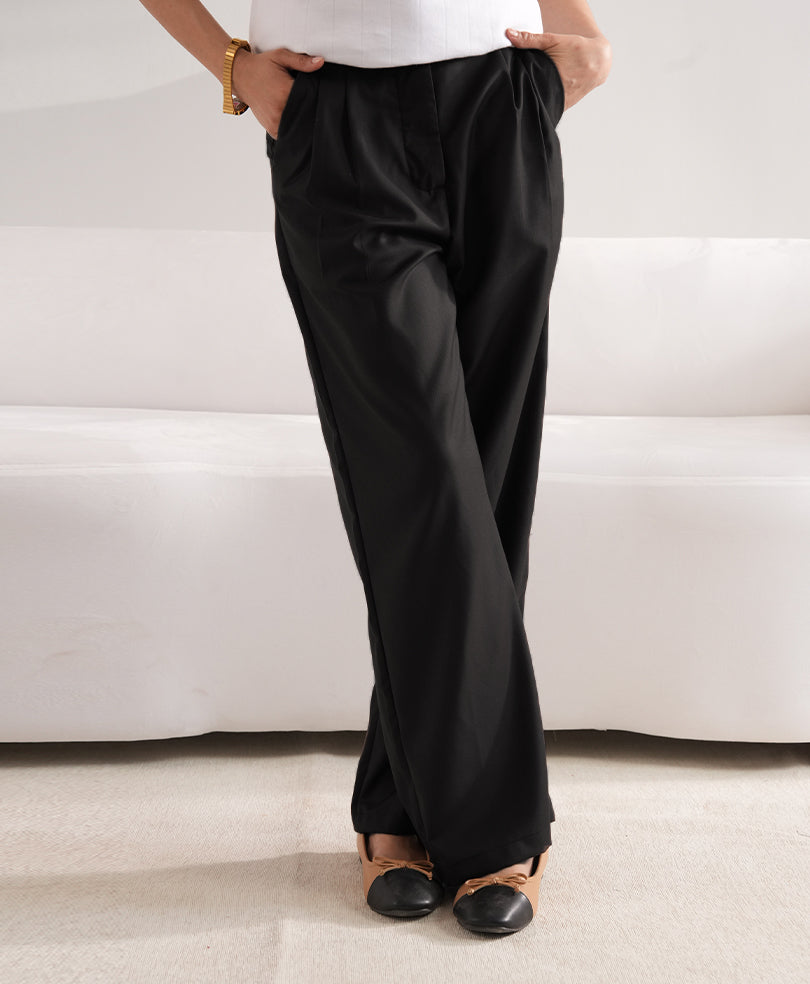 Black Formal Wide Leg Pants (Women)