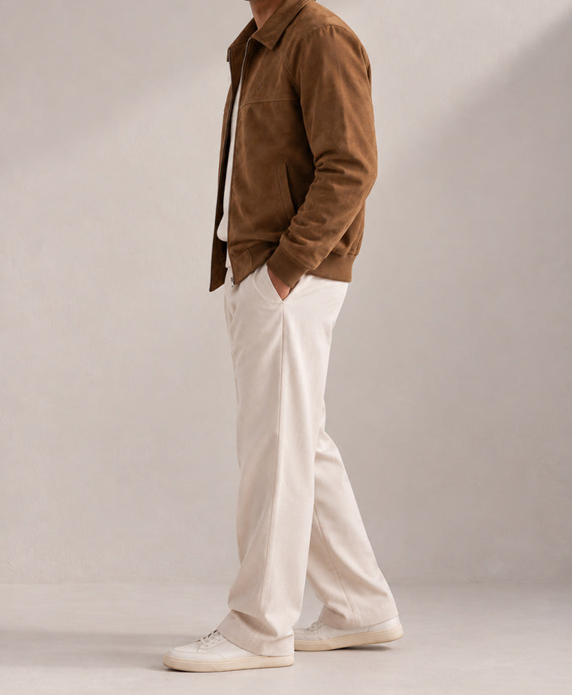 Lt Brown Oakmont Faux Suede Jacket