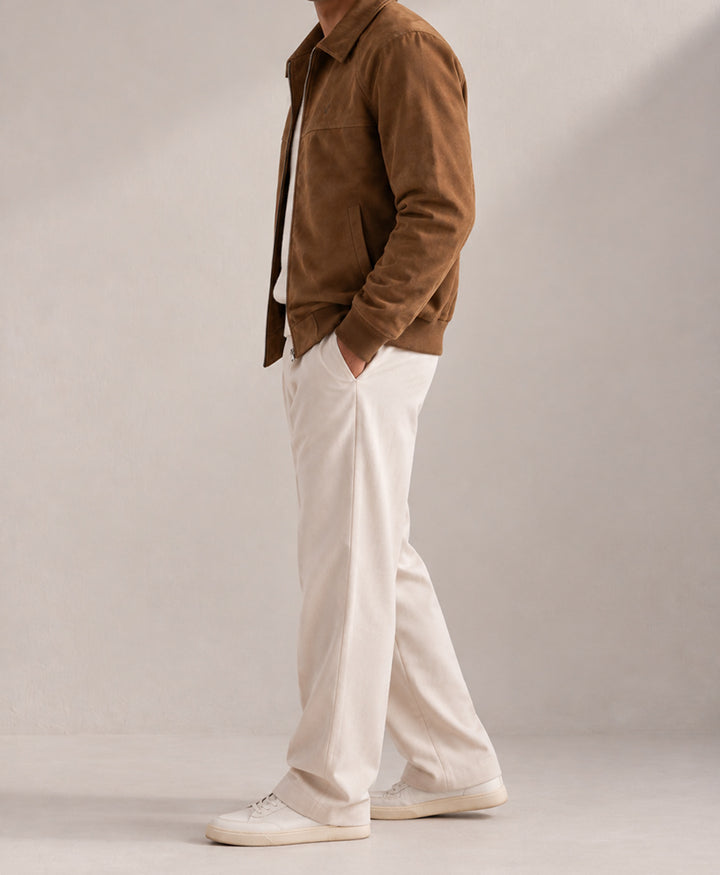 Lt Brown Oakmont Faux Suede Jacket