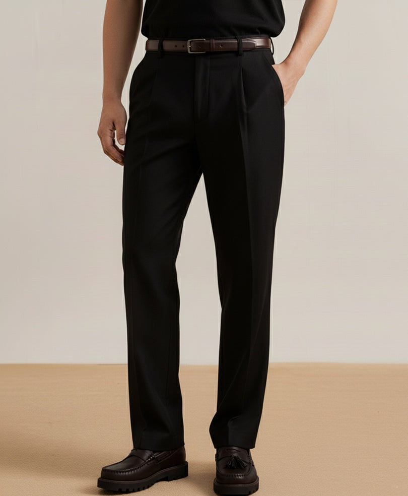 Black Pleated Dress Pant