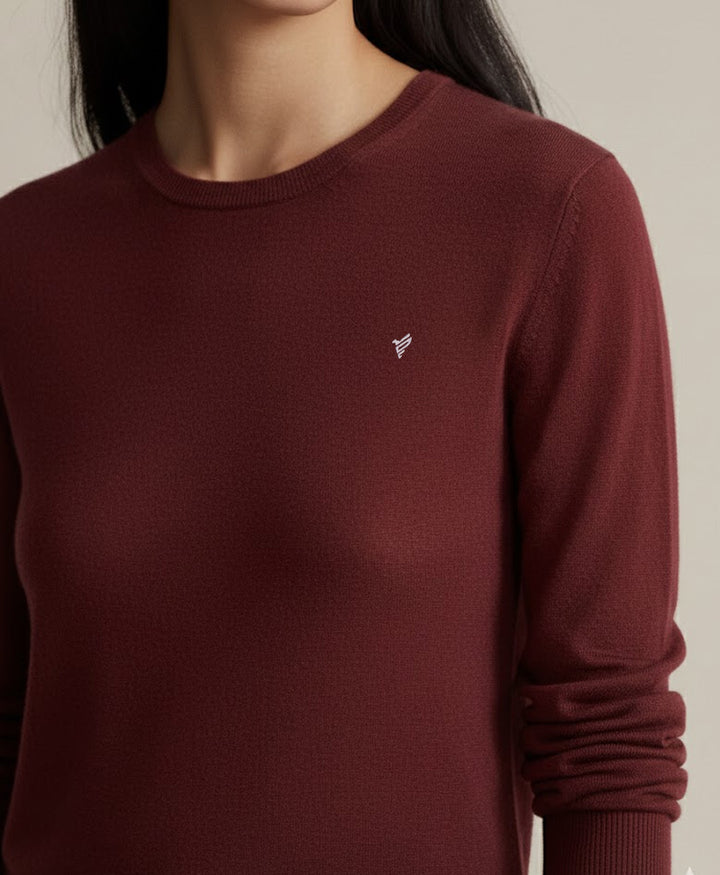 Maroon Crew Jumper Sweater (Women)
