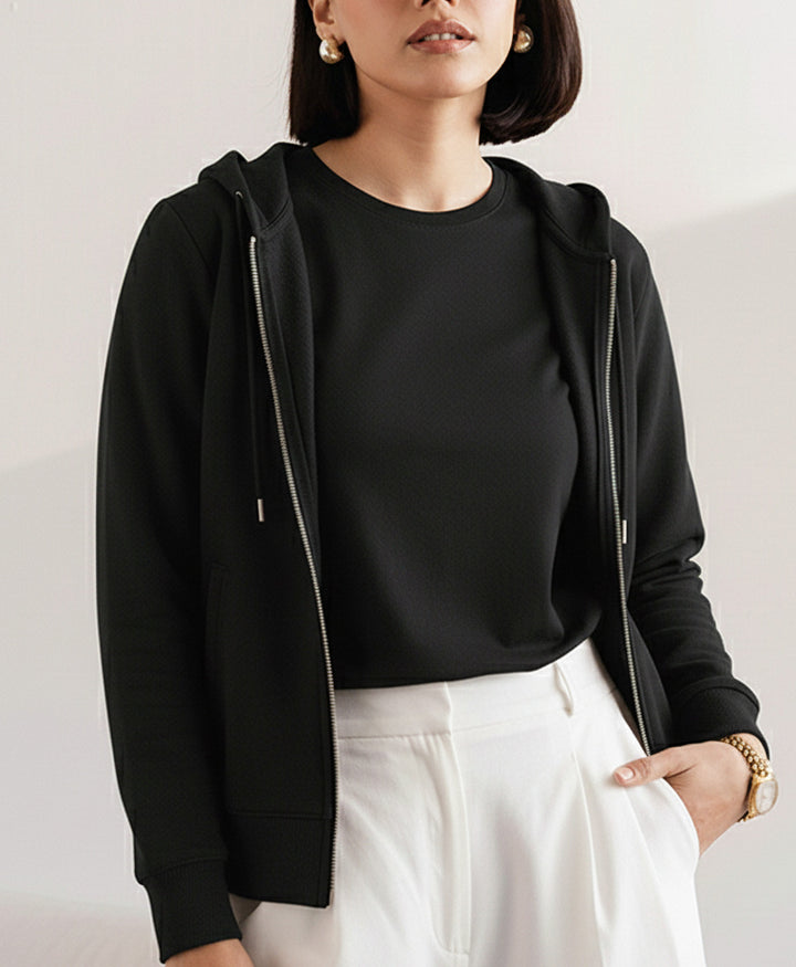 Black Full Zip Hoodie (Women)