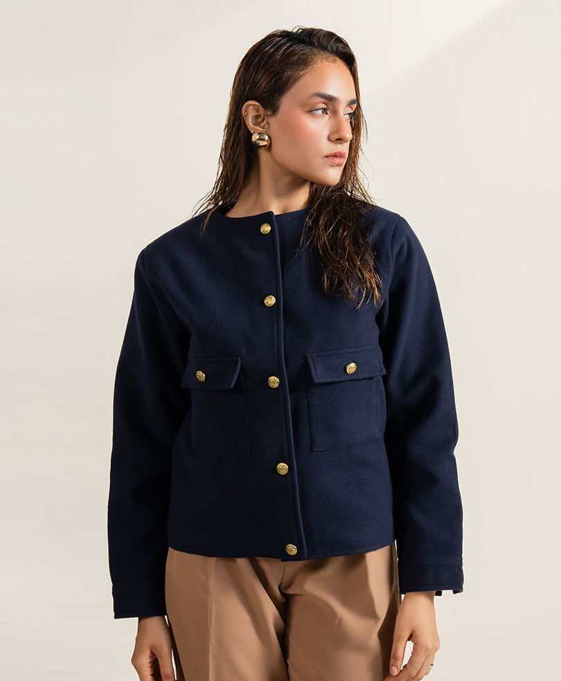 Navy Crest Jacket (Women)