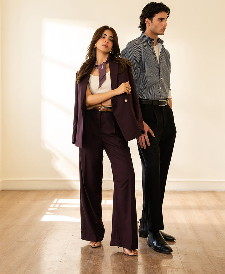Montclair Burgundy Tailored Blazer (Women)