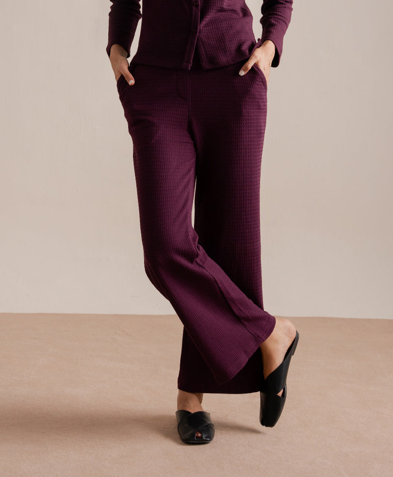 Burgundy Modern Trouser Muse Co-Ord (Women)