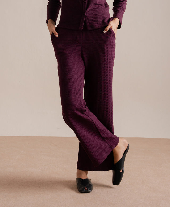 Burgundy Modern Trouser Muse Co-Ord (Women)