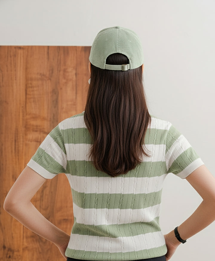 Sage Green Suede Cap