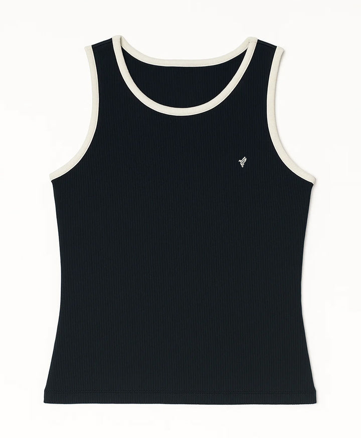 Navy Contrast Tank Top (Women)