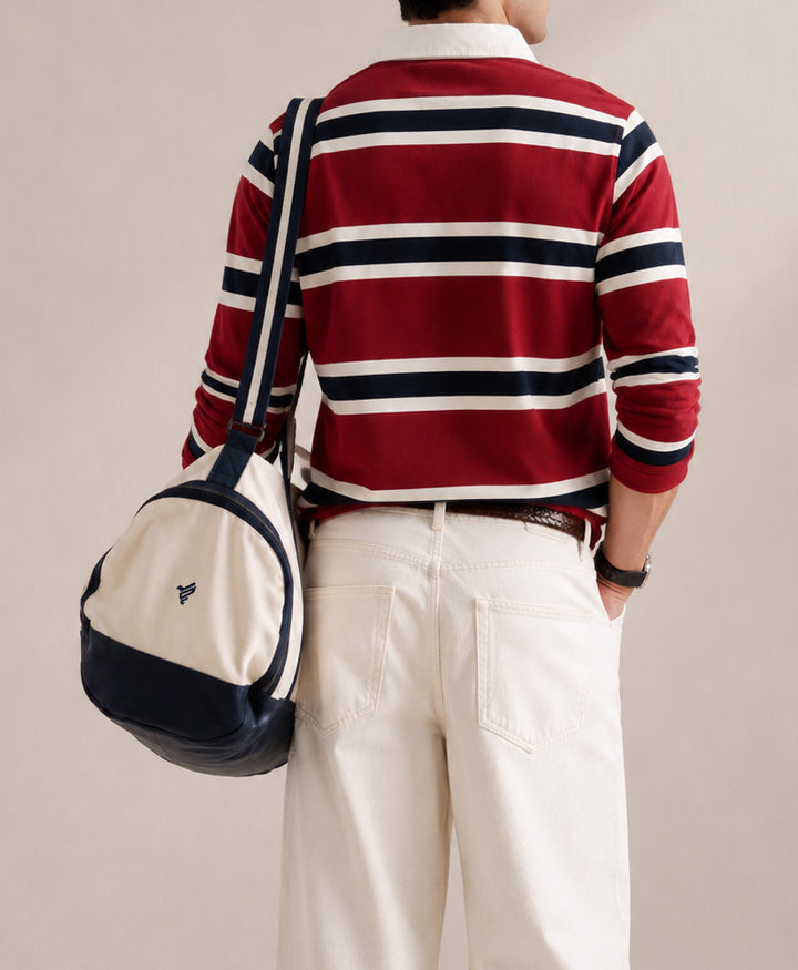 Maroon Monaco Stripe Rugby