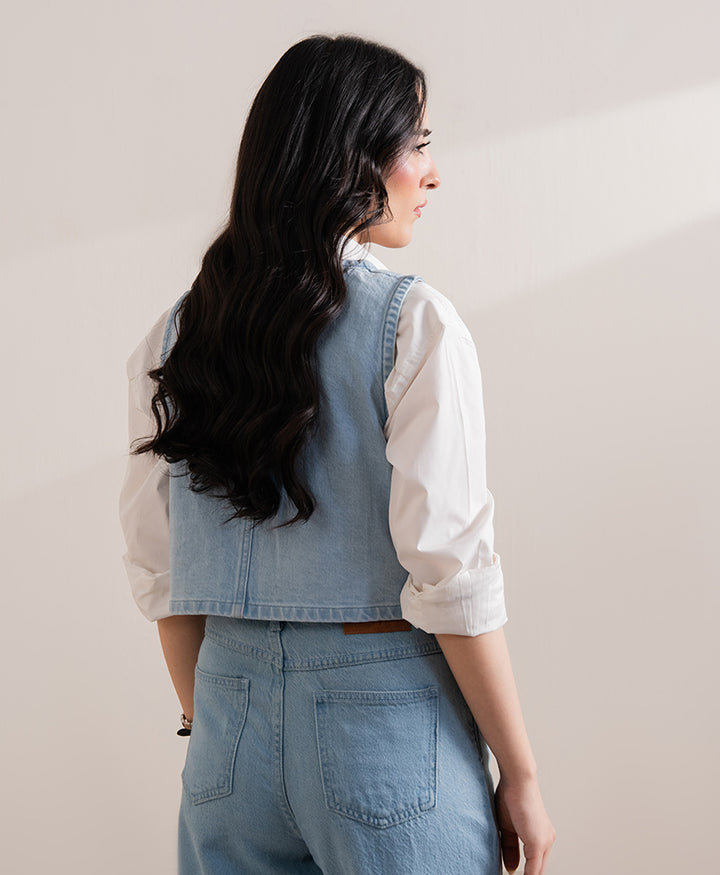 Blue Denim Waistcoat (Women)