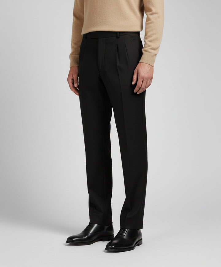 Black Single Side Tab Ghurka Pants