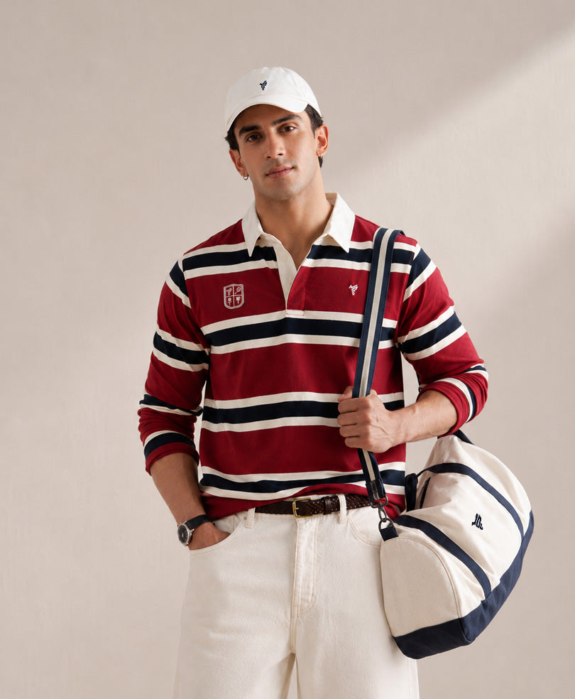 Maroon Monaco Stripe Rugby (Women)