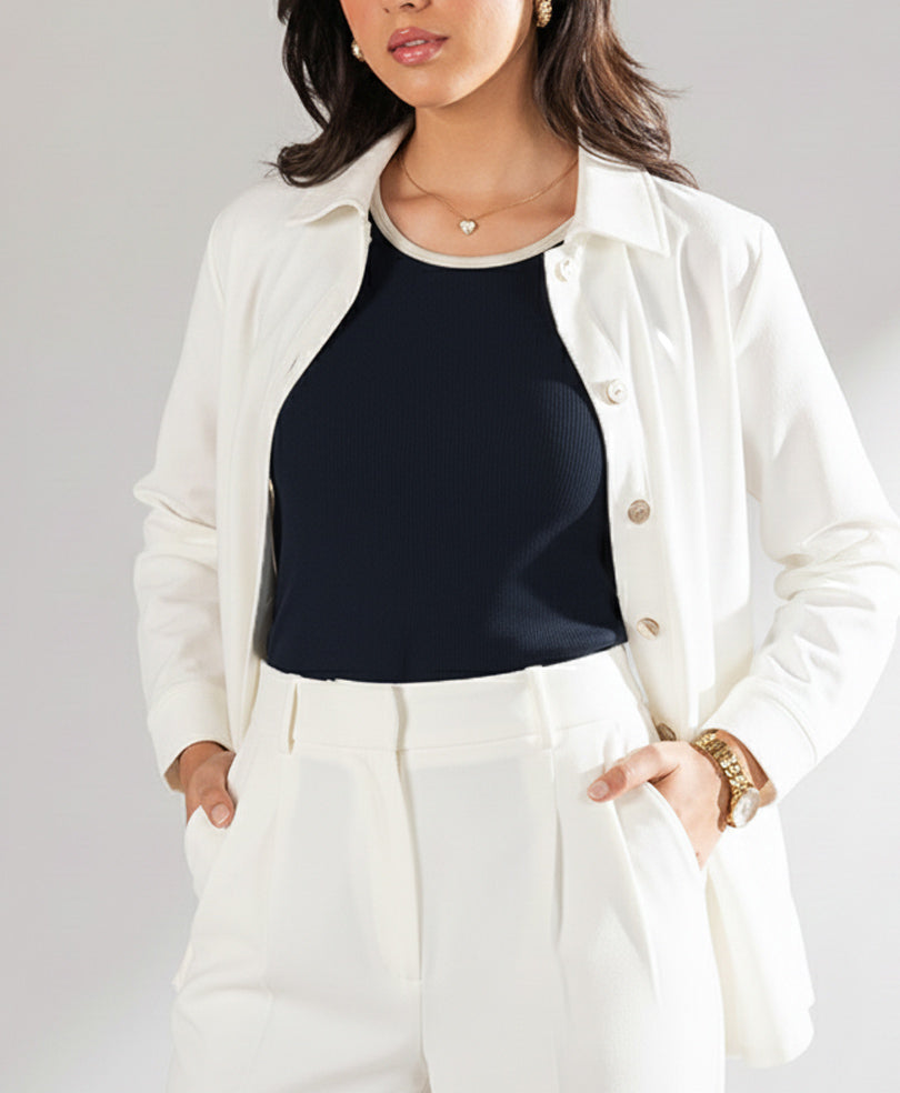 Navy Contrast Tank Top (Women)