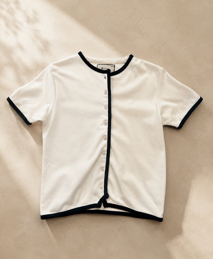 Ivory Contrast Cardigan (Women)