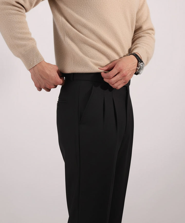 Black Single Side Tab Ghurka Pants