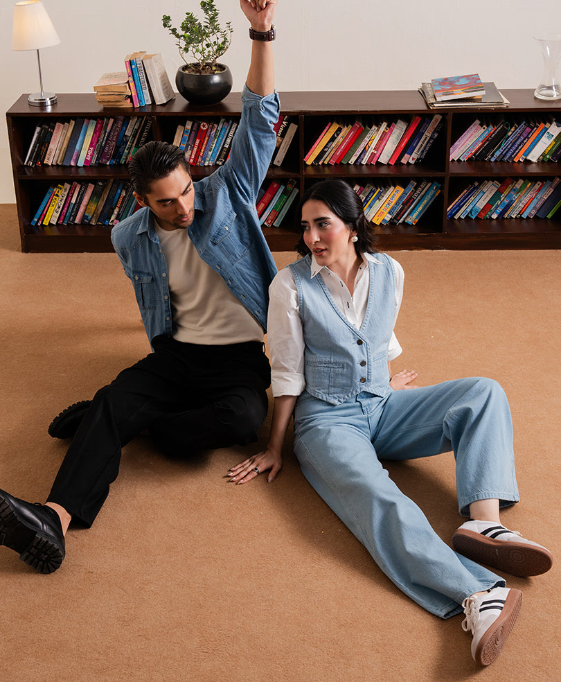 Blue Denim Waistcoat (Women)