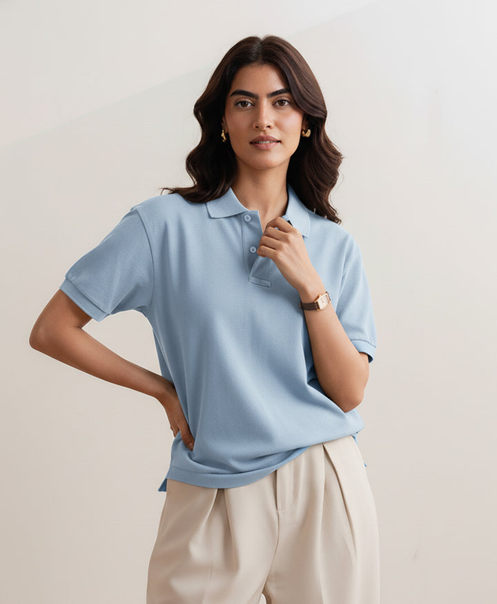 Sky Relaxed Fit Polo (Women)