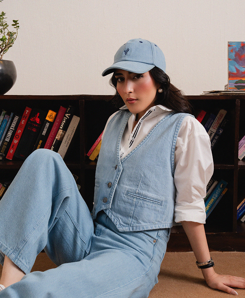 Blue Denim Waistcoat (Women)