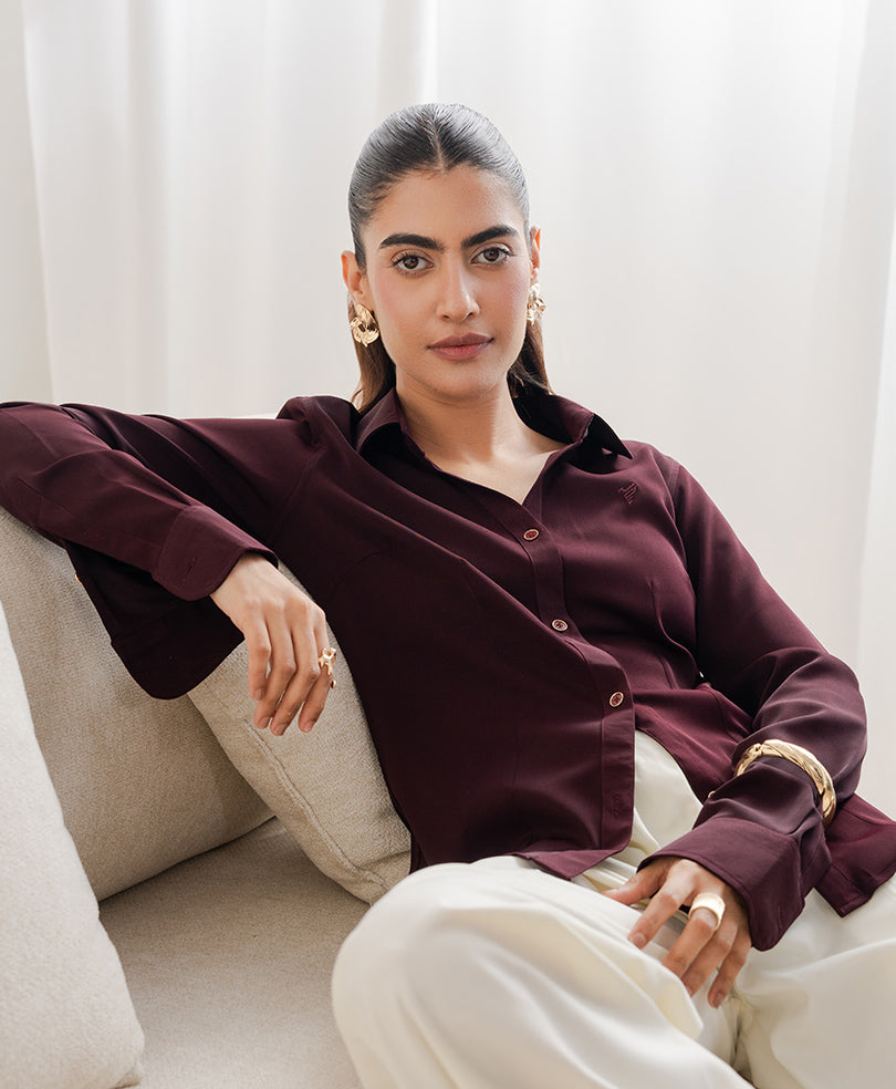 Maroon Sleek Shirt (Women)