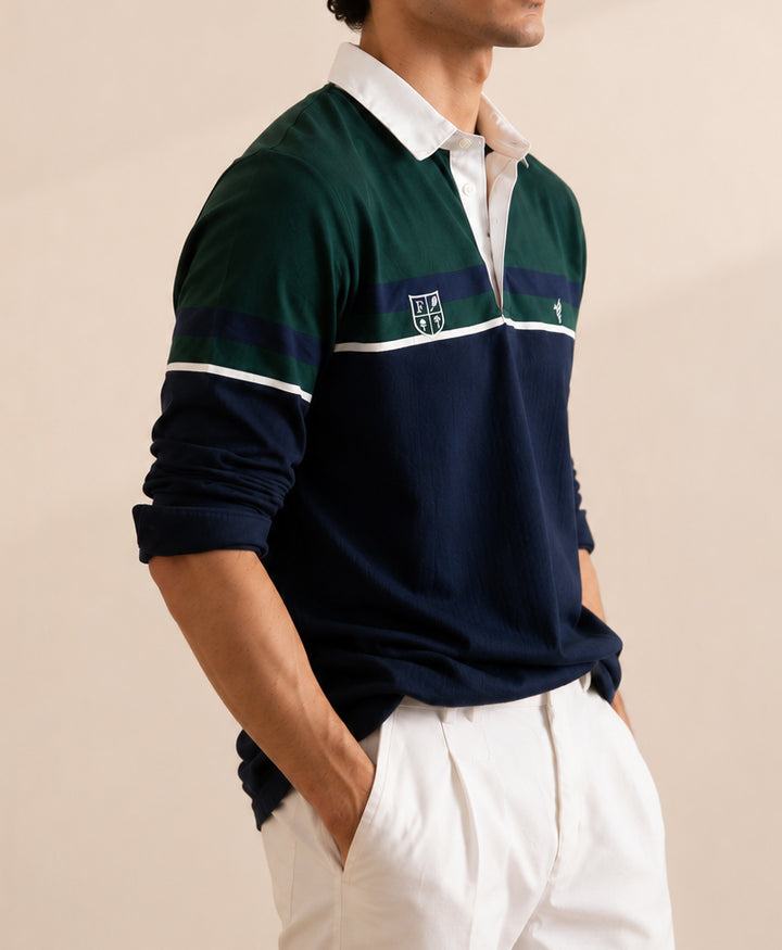 DK Navy Resort Rugby Shirt
