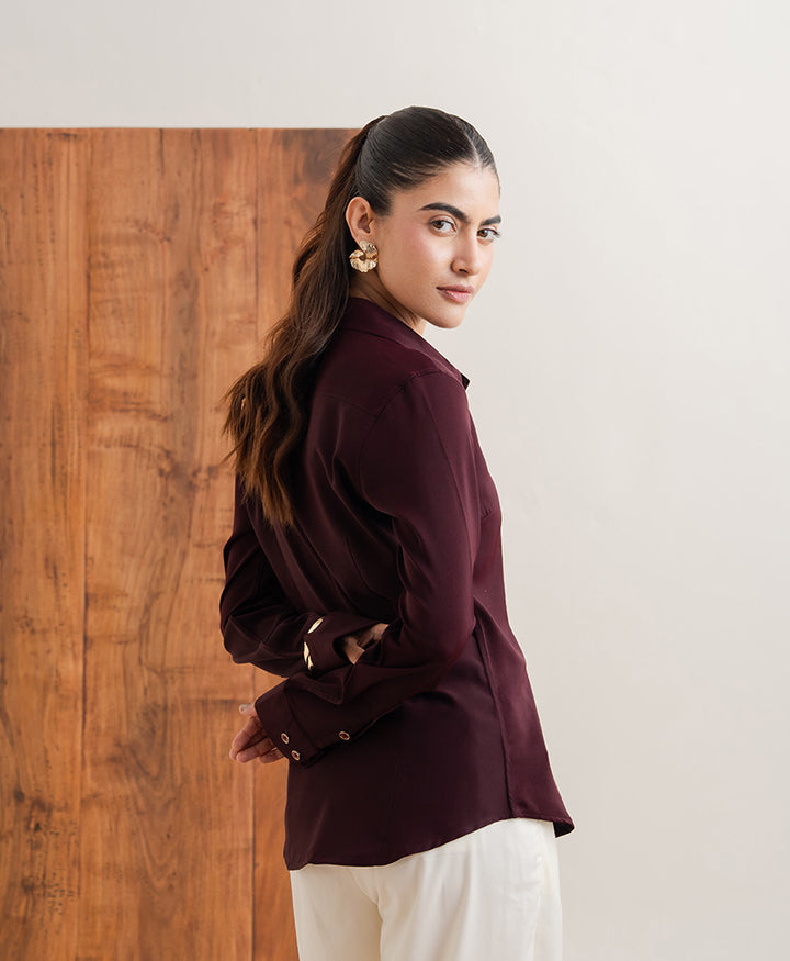 Maroon Sleek Shirt (Women)