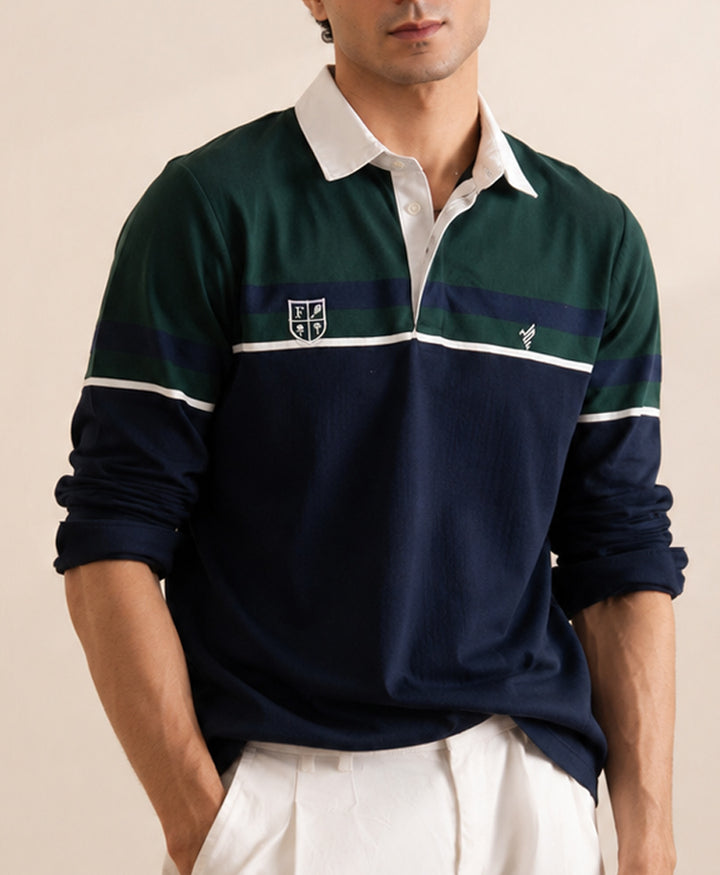 DK Navy Resort Rugby Shirt