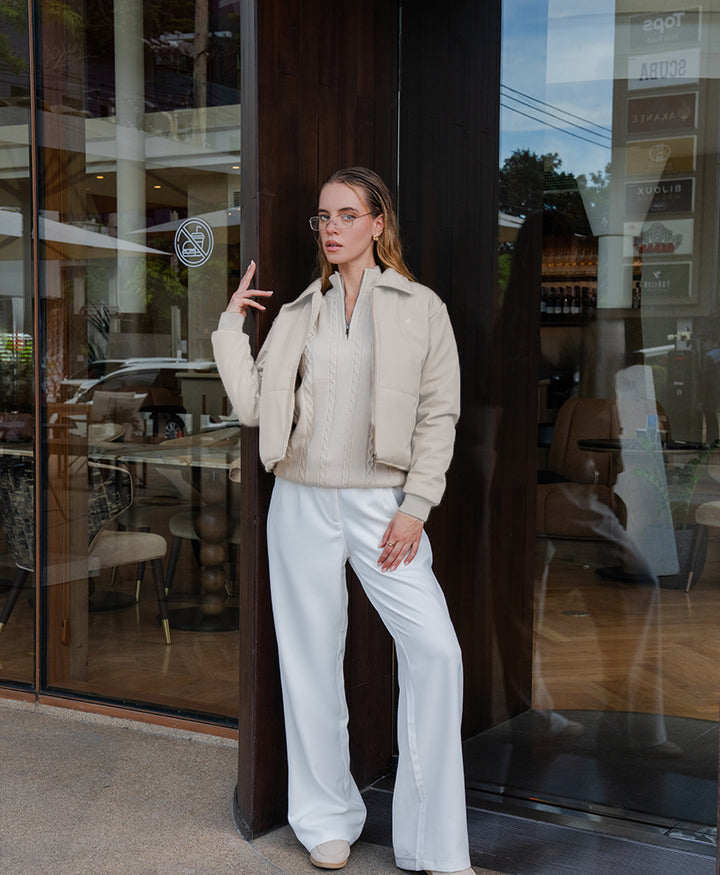 Cream Quilted Jacket (Women)