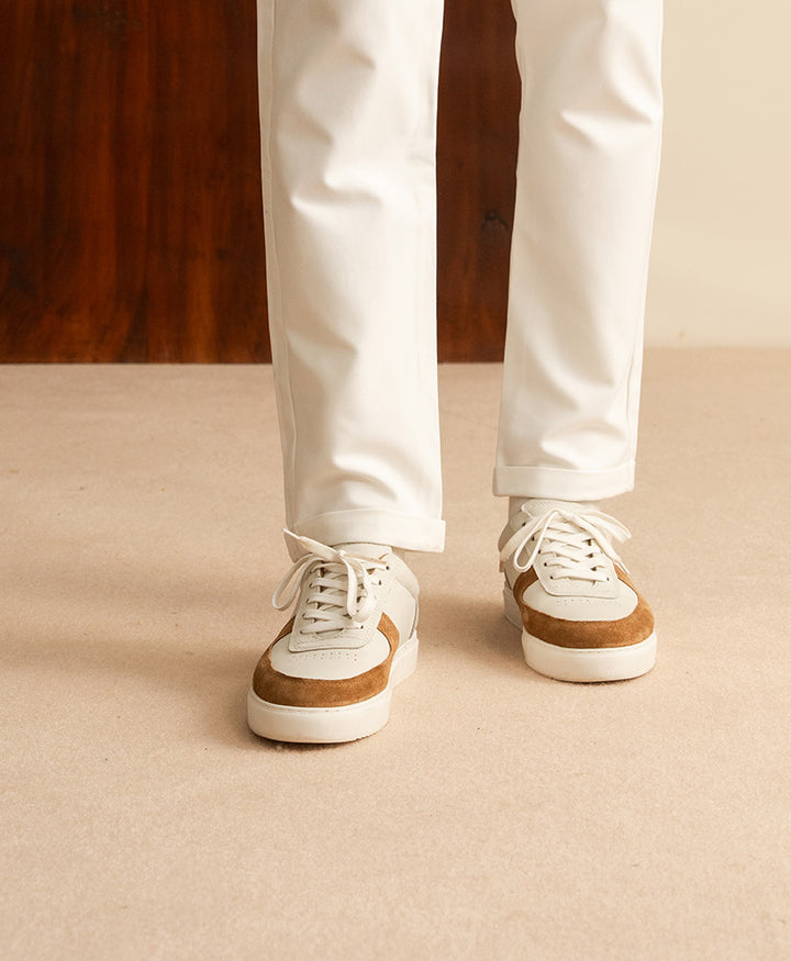 White-Tan Horizon Sneaker