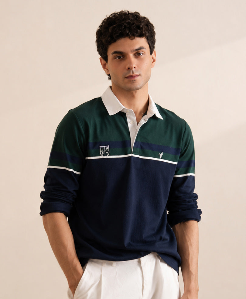 DK Navy Resort Rugby Shirt