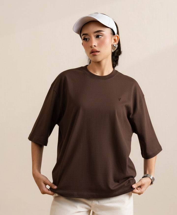 Chocolate Brown Relaxed fit Crew (Women)