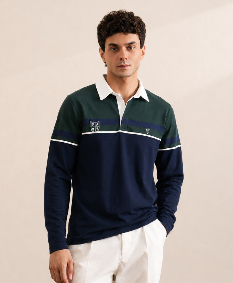 DK Navy Resort Rugby Shirt